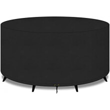 (163x70cm) PATIO PLUS Round Patio Table Set Cover 420D Waterproof Heavy Duty Outdoor Furniture Cover Black 180x80cm