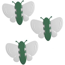 Sliding Door Window Safety Lock Self Adhesive ABS Child Proof Lock White Green 3 Pack