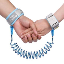 (Blau) AOMIG Baby Anti-Lost Belt 360 Rotatable Wrist Leash Elastic Wire Rope Safety Lock Blue