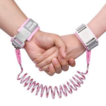 (Rosa) AOMIG Baby Anti-Lost Belt 360 Rotatable Wrist Leash Elastic Wire Rope Safety Lock Blue