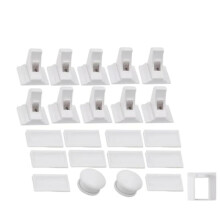 10 Pack Magnetic Child Safety Cabinet Locks with 2 Keys, No Drilling Invisible Adhesive Baby Proofing Drawer Latches for Cabinets & Cupboards