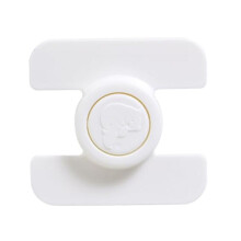 Kitchen Safety Lock - Self-Adhesive Child Refrigerator Lock No-Tool Baby Proof Adjustable Drawer Lock White 6 Pack