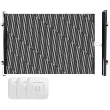 (58 cm) Portable Retractable Safety Gate Mesh Baby Pet Barrier for Stairs Doorways Indoor Outdoor 50cm x 58cm