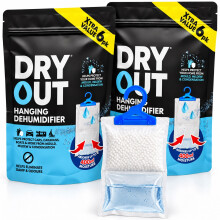 Hanging Wardrobe Dehumidifier 2 Bags of 6 Moisture Absorbing