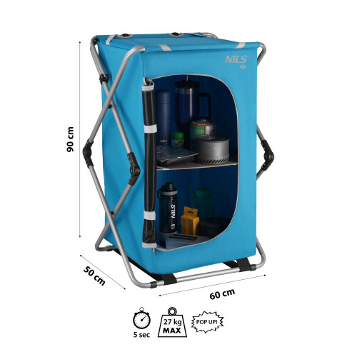 Armoire de camping, rangement portable, installation facile 2