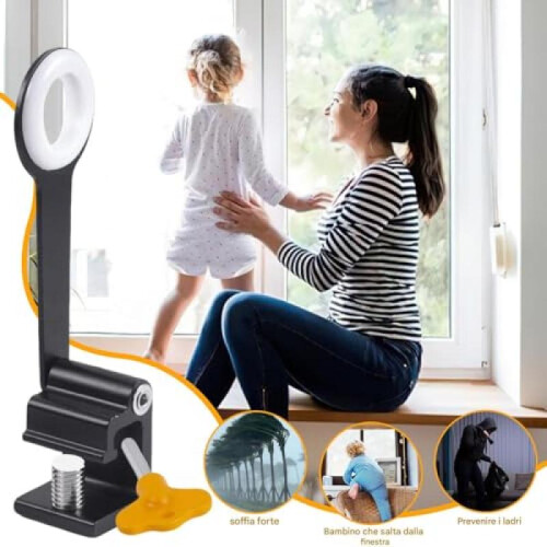 Child Safety Window Lock - Security Restrictor for Balcony Kitchen Bathroom - White 4 Pack 1