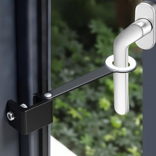 Child Safety Window Lock - Security Restrictor for Balcony Kitchen Bathroom - White 4 Pack 2