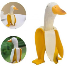Elegance-go Banana Duck Statue Creative Banana Duck Sculpture Cute Funny Garden Decor for Desktop Yard Home Decoration 1 Pack