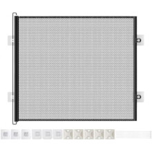 (Mittlere Größe, B) Pet Safety Gate Retractable No-Drill Dog Gate with Mesh for Stairs Doorways Balcony Patio Garage Hallway Puppy Protection