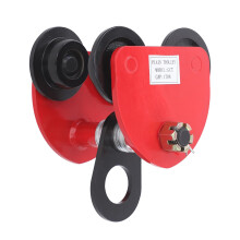 1 Ton Beam Trolley Heavy Duty Manual Push Girder Trolley with 1000kg Capacity, Adjustable 65-95mm Width for I-Beam and H-Beam, Professional Iron Cast