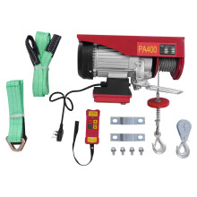 Electric Hoist with Wireless Remote Control Heavy Duty Winch 250-800kg Load Capacity Dual Slings & Hooks 12m Lifting Height IP40 Overhead Hoist Suitab