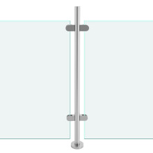 Stainless Steel Balustrade Posts with Glass Clamps and Rubbers,110CM Mid Post Glass Balustrade kit Railing Fence Pole Handrail Garden Fencing, fits10-