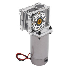 24V Worm Gear Motor DC Gear Motor 24V Electric Worm Gear Self Locking Worm Gear Motor High Torque Speed Reduction Motor Adjustable Speed Metal Gear Mo