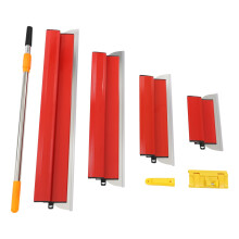 Drywall Skimming Blade Set 80x15cm 60x15cm 40x15cm and 25x15cm Blades with 360 Rotating Telescopic Rod Stainless Steel Skimming Blade Set Drywall Kni