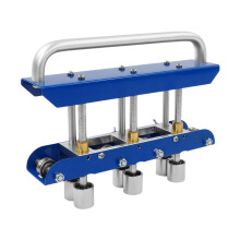 Sheet Metal Bender,3 Station Edge Roller Bender Manual Sheet Metal Bender for 0.3-1mm Steel/Aluminium, 0-90, 13-130mm Folding Height, with Tin Snips