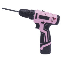 21-Piece Cordless Drill 12V Pink Battery Powered Electric Drill Set with 1300mah Lithium Lon, 2-Speed Transmission and Torque is up to 25N.m, for Home