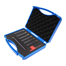 7PCSTurnable Lathe Turning Tool, 7PCS Turning Tools, Lathe Tools Holder Set with Blades, for Metalworking Parts Processing, Black, P30 Mould Steel & A