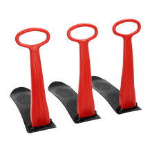 Foldable Snowboard Sled, Pack of 3 Fold-up Snow Scooter made of HDPE, Outdoor Skiing Equipment Fun Winter Toy for Grass/Sand Skiing, 80kg Load-bearing