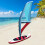 Inflatable Sail, Windsurf Sail PVC with 360 Rotatable Base & Visualization Window, Inflatable Pump, PSI Table, for Wind Surfing, Exploring, Blue and 4