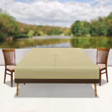 Outdoor Sofa Cover 275x210x60cm Outdoor Waterproof Table Protection Cover Waterproof 190T Polyester, Beige and Coffee, Rectangular, with Storage Bag,