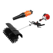 52cc Petrol Power Broom 2.3HP 1700W 8500rpm Handheld Sweeper with 52cm Nylon Brush - Gasoline Powered Broom for Artificial Grass Driveway Patio Leaves
