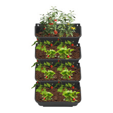 16 Pack Wall Planters Outdoor, Vertical Garden Planter with Drainage Holes, Living Wall Planter Outdoor for Balcony Fence Patio, Wall Mounted Plant Po