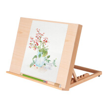 Wooden Table Box Easel, Adjustable Beech Wood Table Top Easel Portable Folding Drawing & Sketching Board for Adult, Artist, Beginner, Student Painting