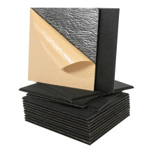18 Pack Acoustic Panels Black 3030cm, 9mm Polyester Fiber Sound Absorbing Panels, Soundproof Insulation Wall Panels for Living Room Office KTV Cinema