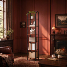 6Tier Bookcase Bookshelf Industrial 30 X 33.6 X 178 cm