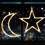 (2pcs/Set(Star+Moon)) Novelty Christmas Window Decoration Hanging Lights 1