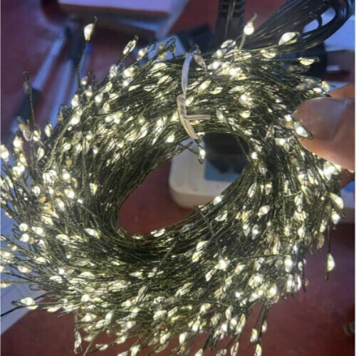 (Warm white, 20M) LED Firecracker Copper Wire Fairy Lights, Cluster String Lights