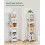 Wooden Shoes Organizer for Small Space, White,7-Tier 5