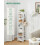 Wooden Shoes Organizer for Small Space, White,7-Tier 6