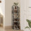 Vertical Shoe Rack for Small Spaces, Ivory and Black 2