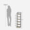 Vertical Shoe Rack for Small Spaces, Ivory and Black 5