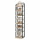 Vertical Shoe Rack for Small Spaces, Ivory and Black 8