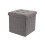 (Light Grey) Linen Storage Ottoman Folding Foot Rest Stool,38x 38x38cm 1