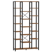 7 Tier Bookcase Bookshelf Open Display Shelves Adjustable