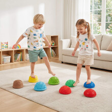 Colorful PVC Balancing Stones for Kids - Set of 8
