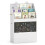 Kids White Bookshelf with Chalkboard and Storage Drawer 1