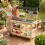 Children's Wooden Mud Kitchen with Wheels and Accessories 8