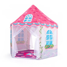 Kids Hexagonal Play Tent with Dance Mat - Pink