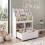 Kids Bookshelf with 5-Tier Storage and Rolling Drawer 1