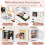 Wooden Pretend Play Kitchen Set with Microwave & Coffee Maker 4