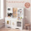 Wooden Pretend Play Kitchen Set with Microwave & Coffee Maker 5