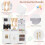 Wooden Pretend Play Kitchen Set with Microwave & Coffee Maker 6