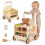 Toddler Wooden Push Walker with Activity Center and Storage 5