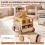 Toddler Wooden Push Walker with Activity Center and Storage 6