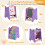 Kids 3-in-1 Art Easel with Magnetic Board - Pink 6