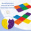 Interlocking Sensory Mats, 6 PCS, Multicolor, TPE, 12"x12" 5